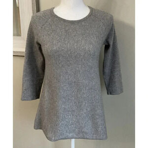 Garnet Hill 100% Cashmere Sweater Gray Size Extra Small XS
